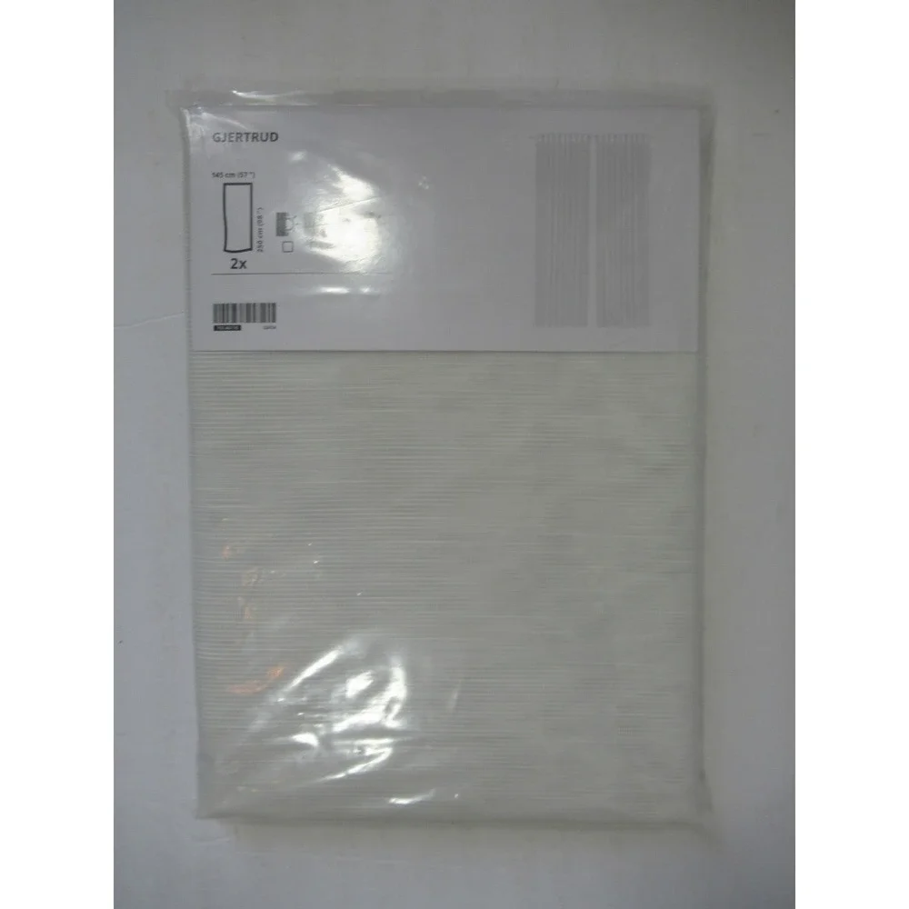 NEW Ikea GJERTRUD Sheer Curtain Set 2 Panels (1 pair) 57x98 Textured White